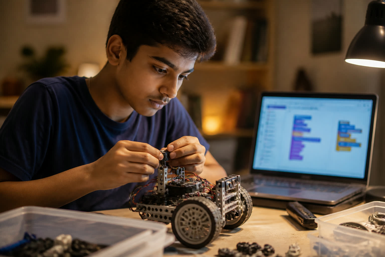 Individual robotics coaching for students